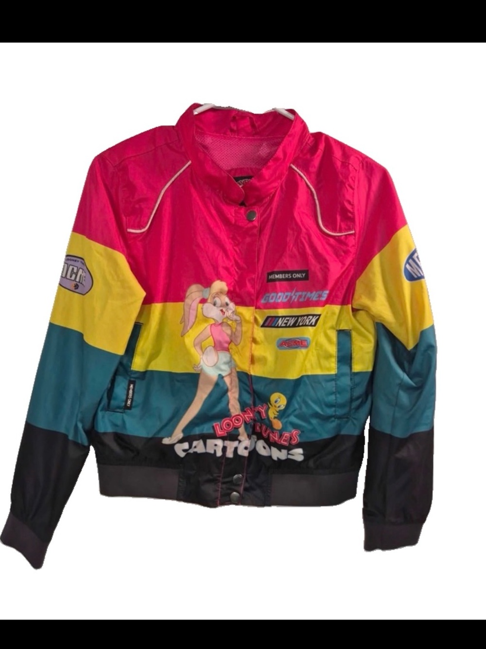 Looney Tunes Members Only Racing Jacket Windbreaker Lola Tweety EUC Kids 10/12